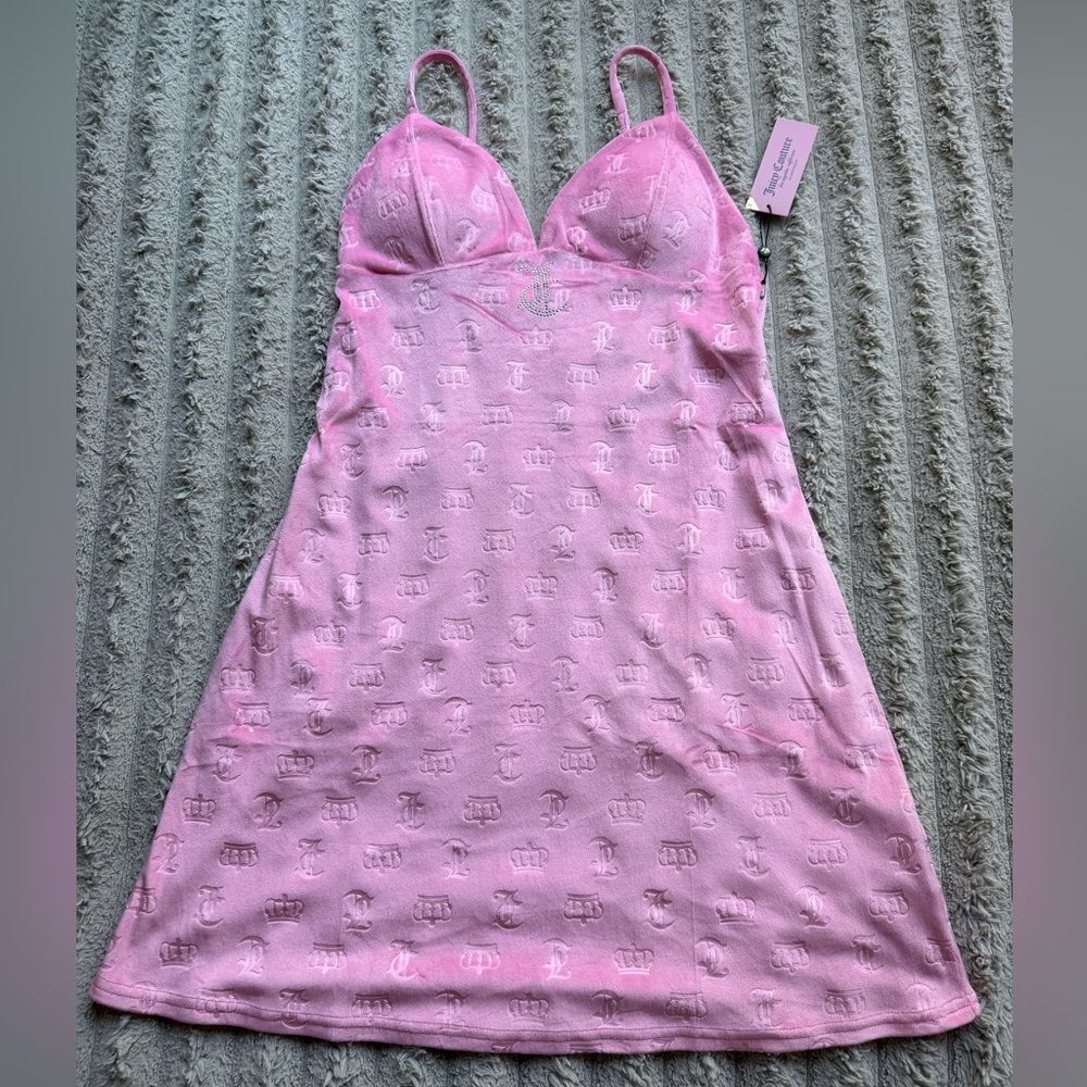 Juicy Couture Plush Velour Bling JC Nightie - Picture 4 of 8